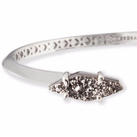 Kendra Scott Bianca Cuff Bracelet Platinum Drusy NWT - Picture 5 of 8